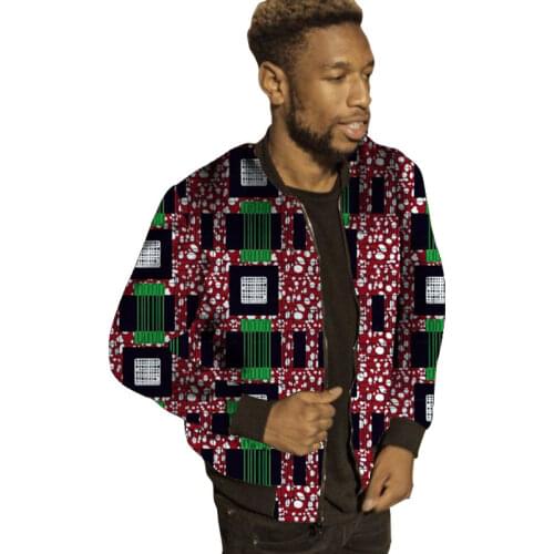 African baseball jacket for men Ankara fashion dashiki print coats casual bomber jackets custom made Africa clothing