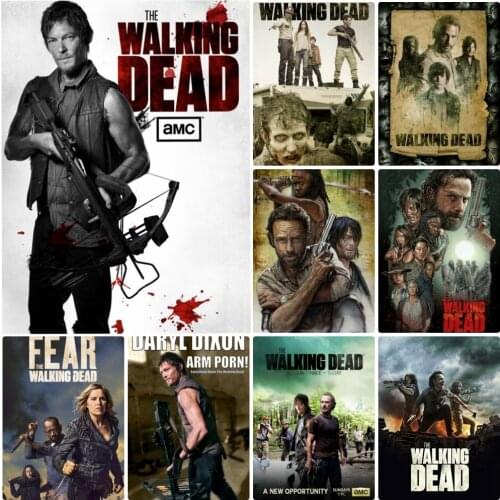 The Walking Dead Diamond Painting Full Square/Round Cross Stitch Kits 5D DIY Diamond Embroidery Mosaic New Arrivals Home Decor