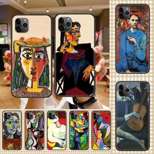 Abstract Art Painting Picasso Phone Case Cover Hull For iphone 5 5s se 2 6 6s 7 8 12 mini plus X XS XR 11 PRO MAX black trend