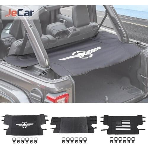 Stowing Tidying for Jeep Wrangler JL Car Luggage Carrier Trunk Curtain Cover for Jeep Wrangler JL 2018-2021 Car Accessories