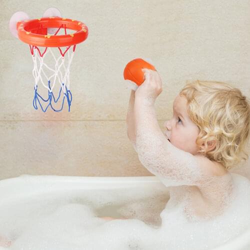 Toddler Bath Toys Kids Shooting Basket Bathtub Water Play Set for Baby Girl Boy with 3 Mini Plastic Basketballs Funny Shower