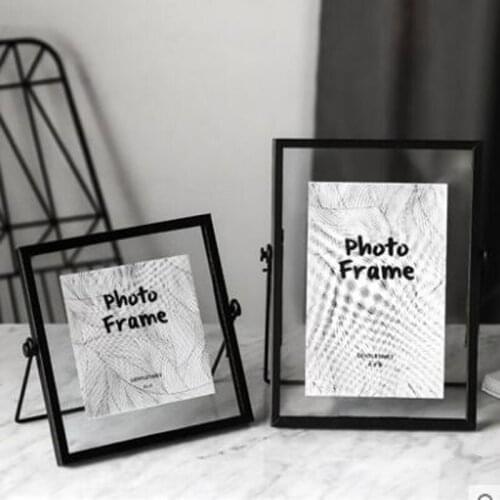 European Style Photo Frame 4/6/7inch Picture Frame Iron Arts with Glass Picture Holder for Office Ornaments Home Decoration