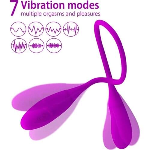 7 Speeds Double Head Jump Egg Bullet Dildo Vibrator Anal Butt Plug Adult Sex Toy For Couple Men Women Rechargeable Dual Vibrator