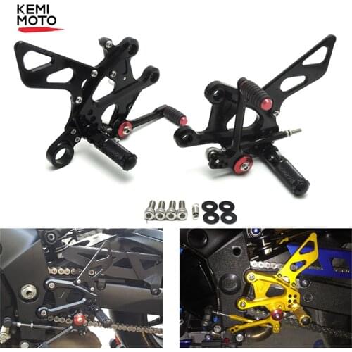 KEMiMOTO New 2015 2016 GSX-S1000 F CNC Aluminum Footrest Adjustable Rearset Rear Set For SUZUKI GSX-S1000 / F ABS 2015 2016