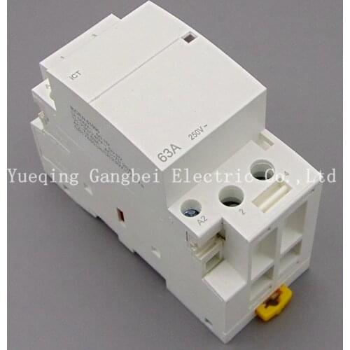 ICT 2P 63A 220V/230V 50/60HZ Din rail Household ac contactor 2NO