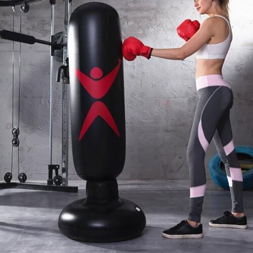 Fitness Venting Toy Hit Sandbag Black Three-dimensional PVC Thickening Children Inflatable Boxing Column Post Tumbler Boxe