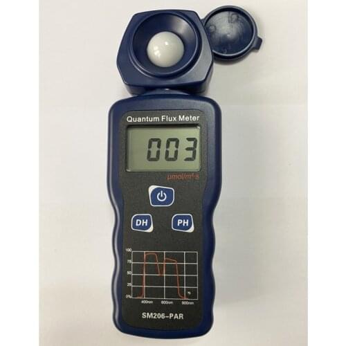 Quantum Flux Meter Digital Photosynthetic Effective Radiation Intensity Tester Wavelength 400-700nm Peak Hold Waterpoorf Probe