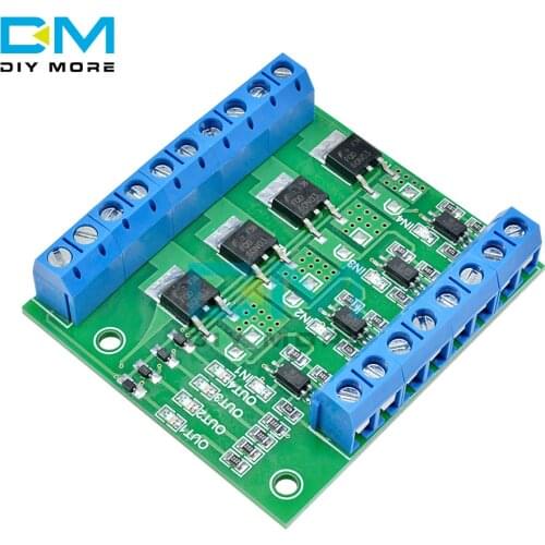 Trigger Switch Module 4-way FET MOS DC Control Board for PWM Motor Pump LED O6BS Based On FET Model F5305S PLC Interface DIY KIT