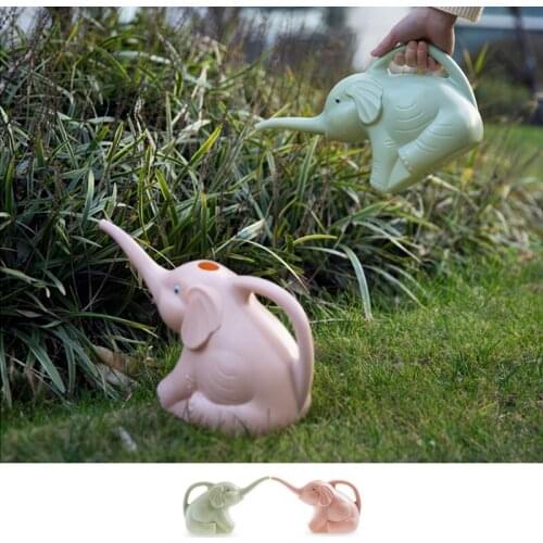 Cartoon Plastic Watering Pot Outdoor Elephant Watering Can Home Patio Lawn Gardening Plant Outdoor Lovely