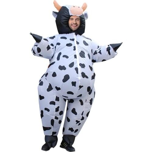 Full Body Cute Dairy Cow Inflatable Costume Cosplay Costumes for Adult Women Men Carnival Party