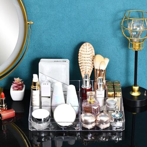 Plastic Cosmetic Storage Box Perfume Organizer Divider Makeup Jewelry Organizer Multifunction Cuisine Home Storage