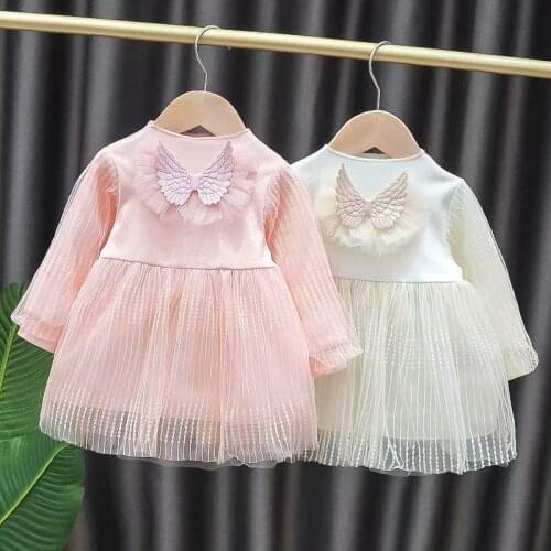 Baby Girls White Baptism Dress Newborn Princess Birthday Wear Toddler Flower Christening Ball Gown Kids Dresses for Girls0-4T