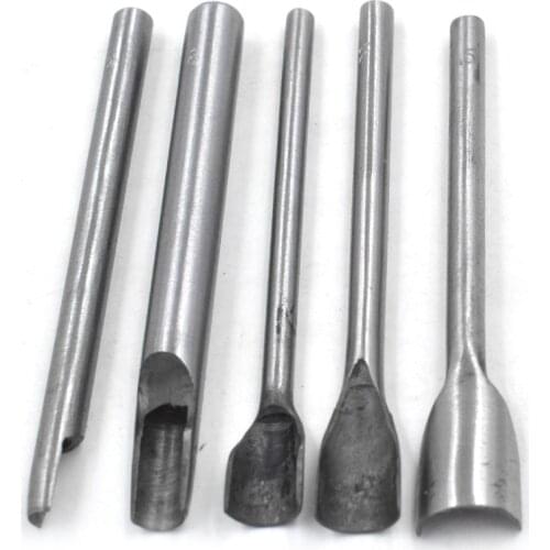 5/8/10/12/15mm Leather semicircle Punch tool.Oval Angle Leather Belt Punching ToolsSpacing DIY Craft Hole Punch Leather Drilling