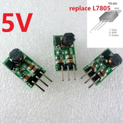 3pcs 5W 9V 12V 24V to 5V DC DC Step-Down Buck Converter Module replace TO-220 7805 lm2596 for Arduino nano Pro Mini UNO stm32