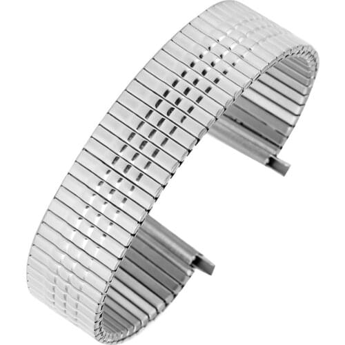 Premium Elastic Watch Strap 16MM Stainless Steel Watchband 18MM No Buckle Metal Replacement 20MM Wristwatch Band 22MM Bracelet
