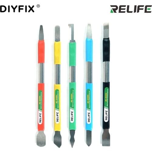 RL-049A 5pcs Anti Static Double-Headed Machine Rubber Lever Tin Scraper Mobile Phone Removing Glue Disassemble Crowbar Hand Set