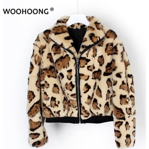 Real Fur Coat Rex Rabbit Fur Coat Womens Short Leopard Print Fashion Thick Warm Korean Fashion Streetwear Baseball Uniform