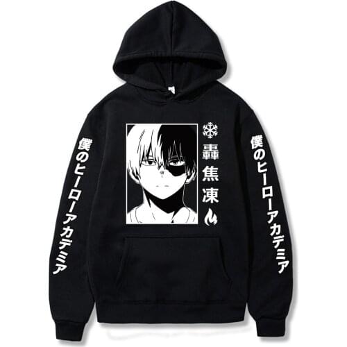 Harajuku My Hero Academia Hoodies Men Women Long Sleeve Sweatshirt Shoto Todoroki Anime Manga Hoodies Tops Clothes
