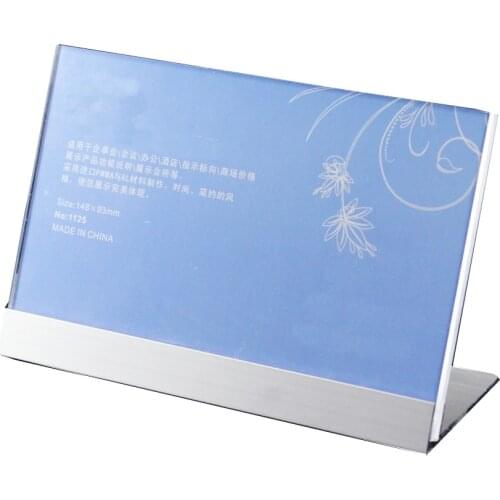 Pack/6 units) L Style Coutertop Aluminium Sign Holders, Table Menu Stands with Aluminium Bases ADS012