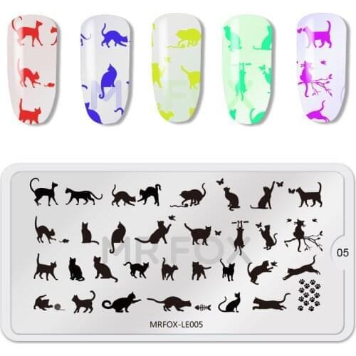 Animal Pattern Nail Art Stamping Plates Stamping Nail Image Templates Manicure Nail Stamps 1Pcs 6.5*12.5CM