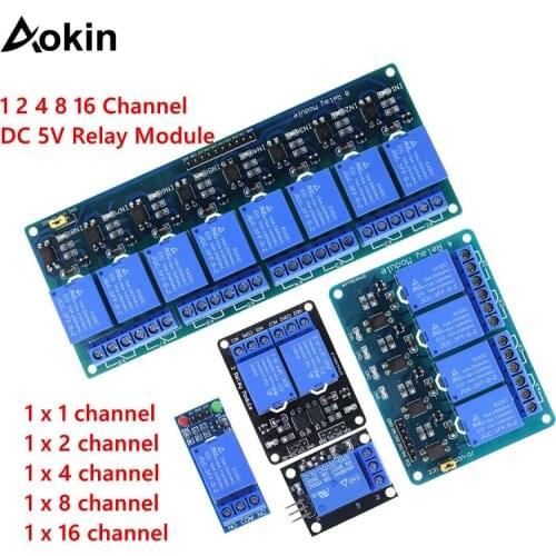 1 2 4 8 16 Channel DC 5V Relay Module with Optocoupler Low Level Trigger Expansion Board for arduino Raspberry Pi