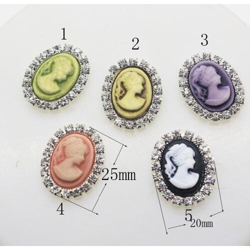 10pcs/lot 13*18mm Resin beauty Rhinestone button/artificial crystal hair accessory wedding decoration