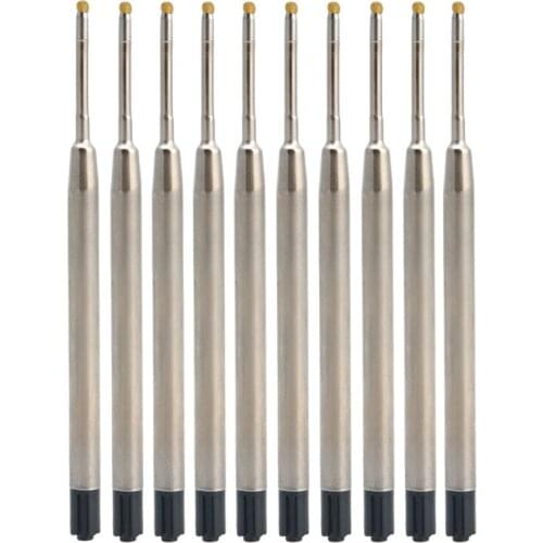 10pcs Universal Standard Style Blue Ink 1MM Medium Nib Ball Point Pen Refills P82A
