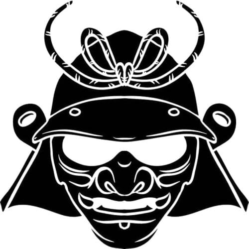 16.5cm*16.5cm Samurai Msak Japanese Head Car Sticker Vinyl Decor Decal