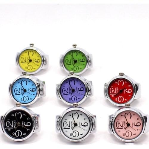 2021 Simple Punk Elastic Stretchy Quartz Watch Rings for Women Man Hip Hop Vintage Finger Watch Rings Couple Fashion Jewelry