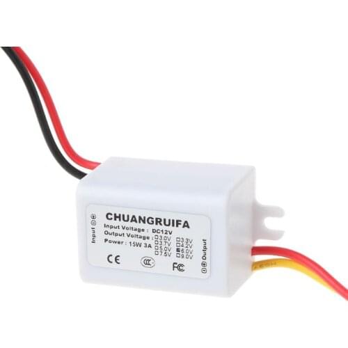 DC DC Converter 15W 12V Step Down to 6V 3A Power Supply Module Waterproof-White