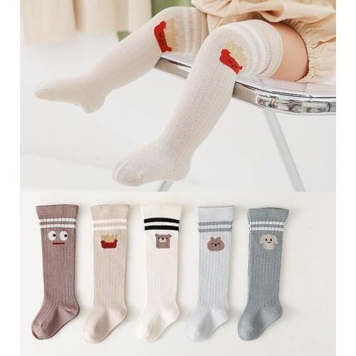 Wecute Baby Socks for 1-3years Kids Autumn and Winter Child High Socks Cartoon Solid Color Soft and Comfort Cotton High Quality
