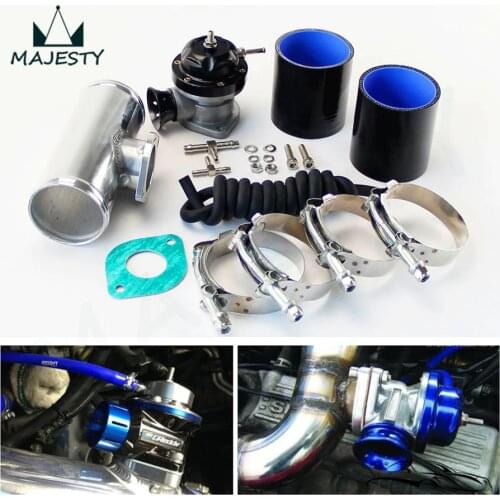 30PSI TS BOV turbo + 2.5" 63mm Flange Pipe + 2 x black silicone hoses+ 4xclamps