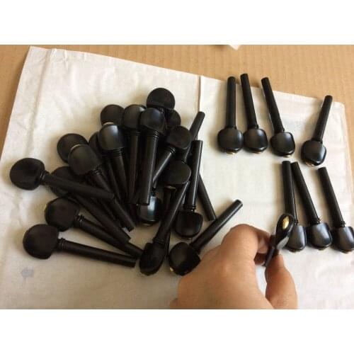5 sets (20pcs) violin pegs 4/4 natural Ebony wood wholesale price