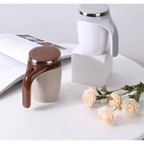 350ml Self Stirring Mug Automatic Magnetic Control Smart Mug Stainless Steel Water Bottle Insulated Mixing Coffee Cup