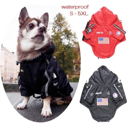 Pet Dog Waterproof Raincoat Jumpsuit Reflective Rain Coat Sunscreen Dog Outdoor Clothes Jacket for Small large Dog Pet Supplies