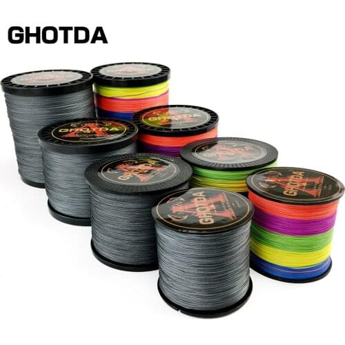 GHOTDA 12/9/8 Strands Braid Fishing line 1000M 500M 300M Smooth Multifilament Fishing Wire Carp Fishing Wire 18-135lb