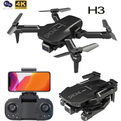 New H3 Mini Drone With 4k Camera Foldable Quadcopte WIFI Wide High Hold Professional RC Helicopter One-Key Return RC Drone Toys