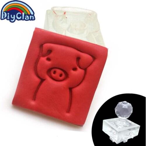 Handmade soap stamp mold mini diy pig patterns organic glass soap making Acrylic chapters Z0005XZ