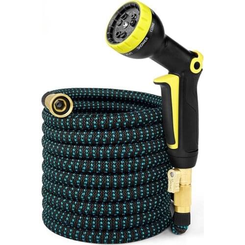 High quality Water gun set watering hose all copper high pressure car wash telescopic hose household 3 times garden water spray