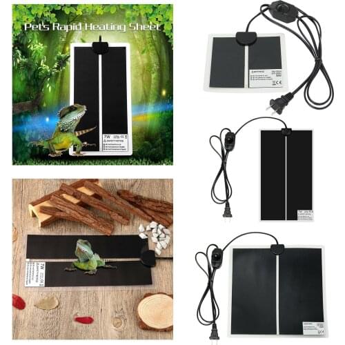 Reptile under Tank Heating Pad, 110V Terrarium Heater Reptile Heat Pad Tank