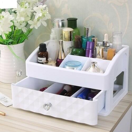 Desktop Dresser Transparent Skin Care Products First Jewelry Finishing Box Plastic Cosmetics Storage Box