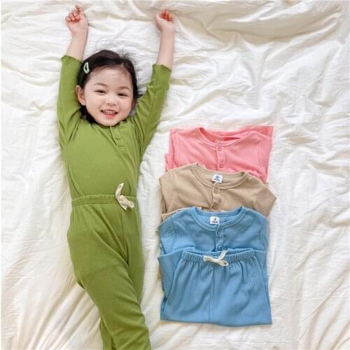 2021 Autumn New Arrival Girls Long Sleeve Sets Top+pants Korean Design Suit Girl Clothes