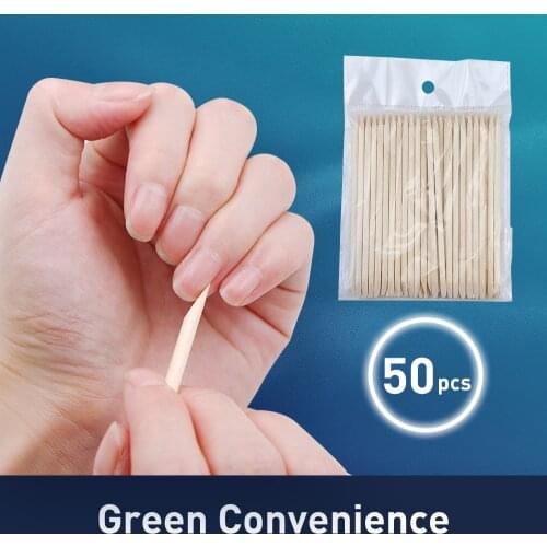 Orange Sticks 50PCS Cuticle Pusher for Nail Pusher Orange Wooden Sticks Manicure Sticks Cuticle Removal Wood Stick Nail Stick