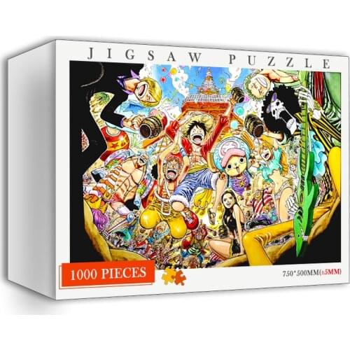 Jigsaw Puzzle ONE PIECE Adults Wooden Puzzle 1000 Pieces Puzzles Toys The Straw Hat Pirates Wooden 1000 Pieces Puzzle Home Decor