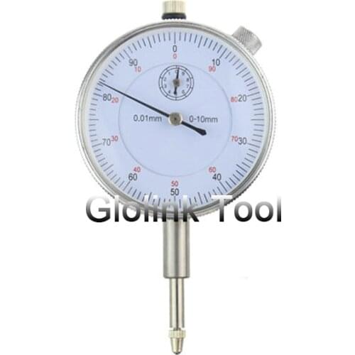 Precision 0.01mm Dial Indicator Gauge 0-10mm Meter Precise 0.01mm Resolution Indicator Gauge Mesure Instrument Tool Dial Gauge