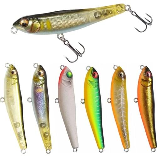 Luya bait slow sinking water pencil hard bait artificial bait 71mm/7g sea fishing freshwater bionic bait fish bait cocked mouth