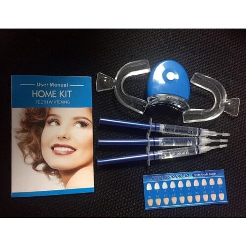 APINKGIRL 44%CP Professional Teeth Whitening Kit Tooth Bleaching System Bright White Smiles Whitener Oral Gel Kit With LED Light