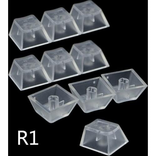 10Pcs Transparent ABS Keycaps Mechanical keyboard Matte Backlit For R4 R3 R2 R1 T3LB