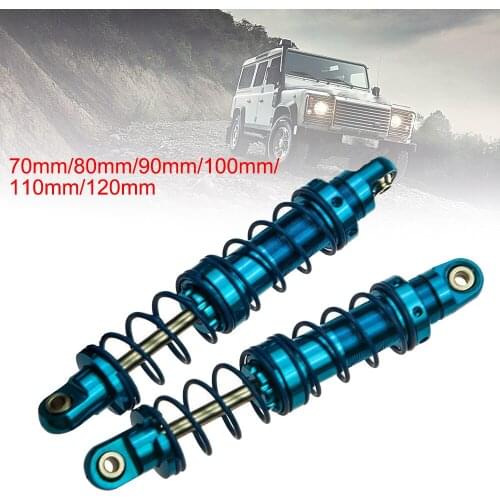 RCTOYFUN 2pcs 70mm 80mm 90mm 100mm 110mm 120mm Blue Metal Shock Absorber Damper For 1/10 RC Crawler SCX10 TRX4 D90 90046 90047
