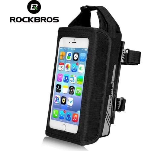 ROCKBROS Cycling Bike Bag Phone TPU Touch Screen Rainproof Bike Bicycle Bag MTB Road Magnetic Front Bag Bike Bicycle Accessories